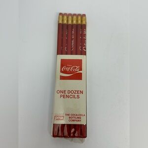 Vintage Coca-Cola Pencils One Dozen “Coke is it!” Red New Factory Sealed X6